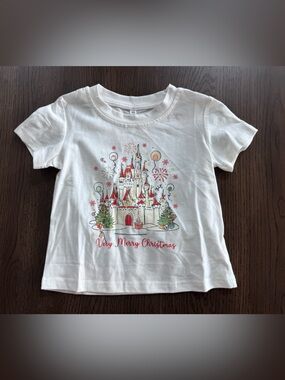 NWOT White Girls' Disney Christmas Tee
